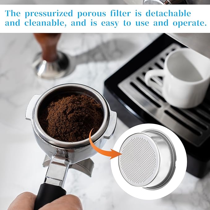 54mm Portafilter Basket Non Pressurized Filter Basket Stainless Steel CoffeeFilter Replacement CoffeeFilter Basket-Filter Baskets Machine Parts for Coffee Machine Coffee Accessories