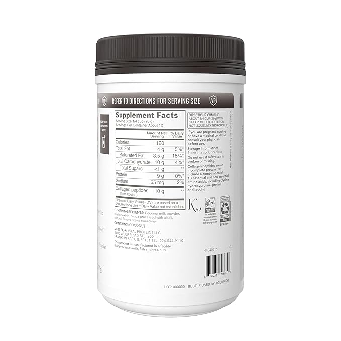 Vital Proteins Collagen Peptides Powder - Mocha Coffee Creamer for Hair, Skin & Nails Support, 11 Oz