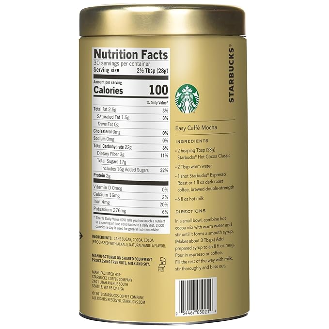 Starbucks Classic Hot Cocoa, 30 Ounce (Pack of 1)