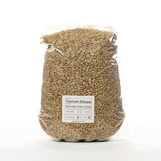 Premium Ethiopia Unroasted Specialty Green Coffee Beans - Single Origin 100% Arabica - Bulk Wholesale Pricing (10 Pound Bag /4.5kg)