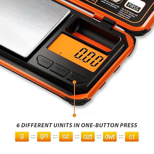 ACCT Precision Pocket Scale, 200gx0.01g Jewelry gram Scale, Digital Food Scale with LCD Display, one-Click Conversion 6 Units, mini Scale for Kitchen/Powder/Coffee/Coins(Battery Included)