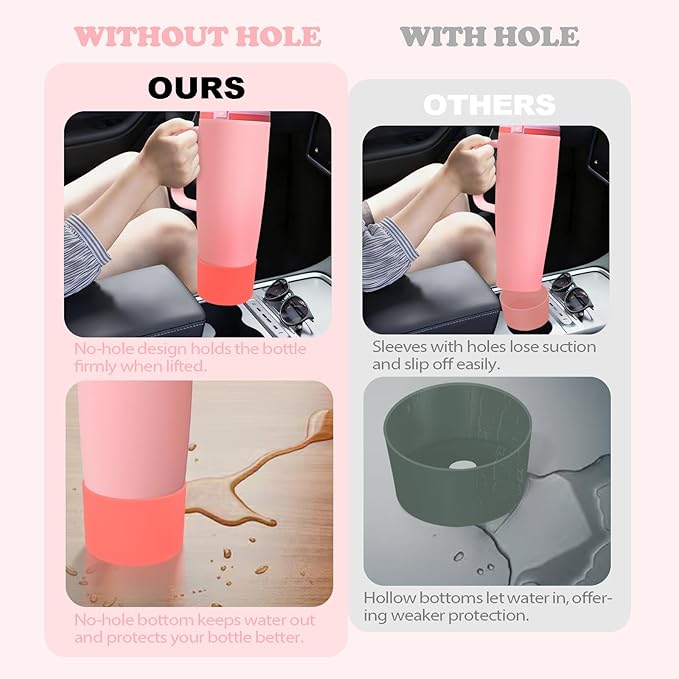 Silicone Boot for Owala 30oz & 40oz FreeSip Sway Bottles & Tumblers - Non-Slip, Scratch-Resistant, Stability Enhancer, Available in 12 Colors (Sugar High Pink)