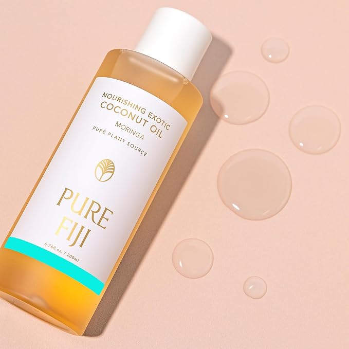 PURE FIJI Nourishing Exotic Coconut Body Oil, Moringa (7.7 fl oz/230ml)