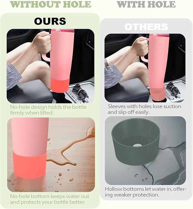 Silicone Boot for Owala 30oz & 40oz FreeSip Sway Bottles & Tumblers - Non-Slip, Scratch-Resistant, Stability Enhancer, Available in 12 Colors (Beach House Green)