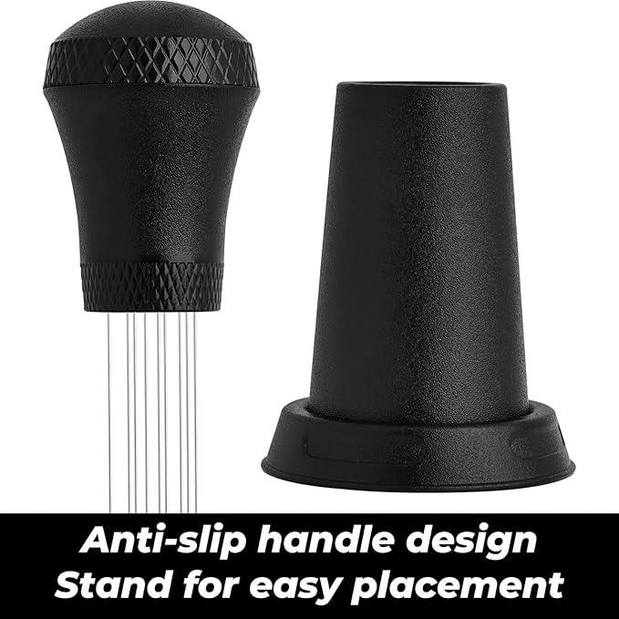 WDT Espresso Distribution Tool Espresso Stirrer Tools for Barista, 0.35mm 10 Stainless Steel Needles, One-Piece Molded for Strength and Durability
