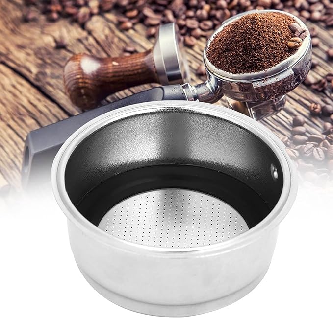 Watris Veiyi Coffee Filter Basket, 51mm 2 Cups Espresso Filter Basket, Portafilter Basket, Stainless Steel Reusable Detachable Strainer, Coffee Machine Accessories for Home Office