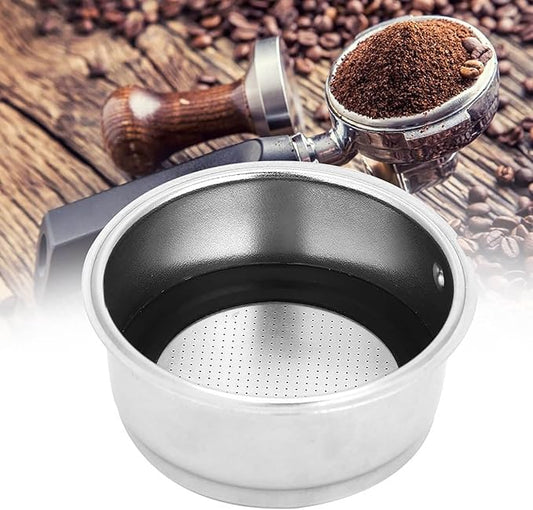 Watris Veiyi Coffee Filter Basket, 51mm 2 Cups Espresso Filter Basket, Portafilter Basket, Stainless Steel Reusable Detachable Strainer, Coffee Machine Accessories for Home Office