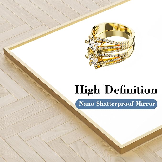 NEWBULIG Full Length Mirror, Upgraded Body Wall Mirrors with Shatter-Proof Glass, Floor Standing Mirror, Home Wall Decor