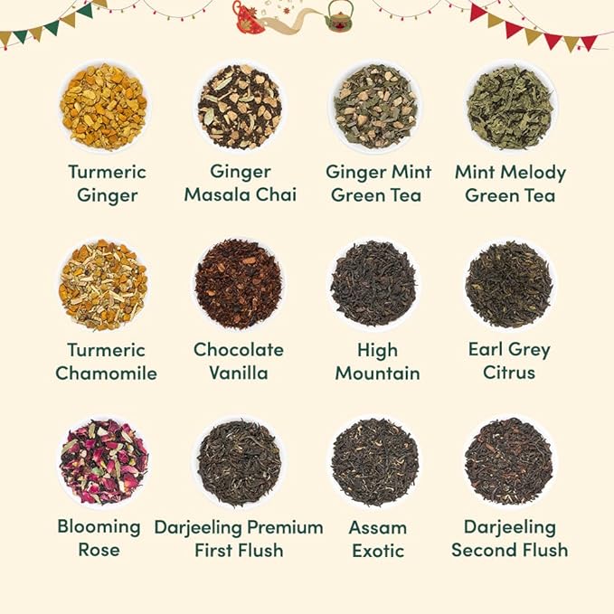 VAHDAM, Advent Calendar 2026 (500g/17.63oz) 24 Unique Loose Leaf Tea - Exclusive Holiday Tea Gift Sets | Christmas Advent Calendar 2026 for Adults | Advent Calendar 2026 Adult Women & Men