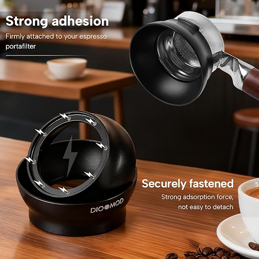 51mm Magnetic Dosing Funnel - Extra-Wide 76mm Top & 29mm Tall Espresso Coffee Dosing Ring for Mess-Free Tamping, Compatible with Delonghi Dedica 51mm Portafilter, Barista Tool Espresso Accessories