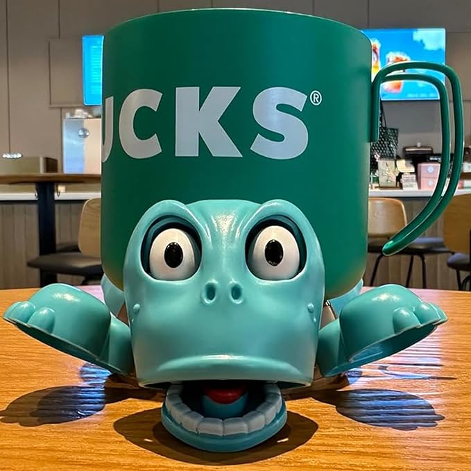 JOD® Turtle Coaster, 3D Printed Funny Tea Coasters with Interactive Expression, Turtle Cup Holder, Liftable Limbs & Expressive Face for Turtles,Tortoise Lover Gag Gifts Home Decor(Blue Pro)