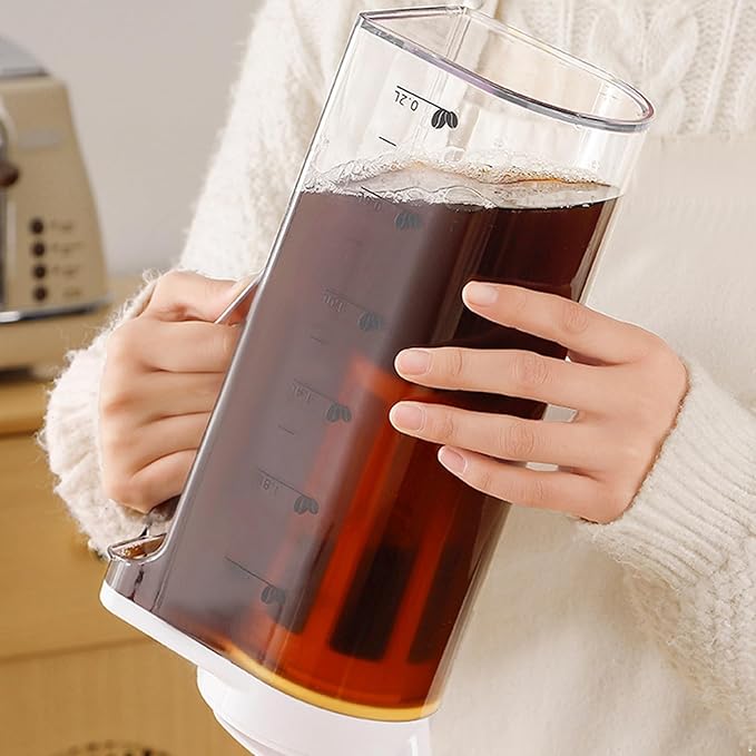 Cold Brew Coffee Maker Airtight Pitcher with Leak Free Lid Cold Brew Maker with Silicone Handle Large Size One Size