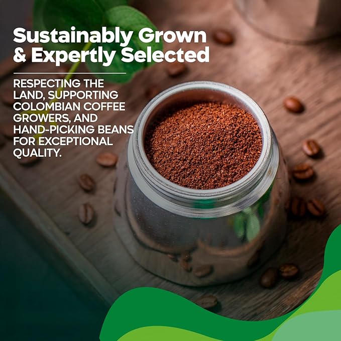 Juan Valdez Organic Ground Coffee - Balanced Roast | 100% Colombian Arabica Beans | 100% Colombian Coffee | Certified USDA Organic | Notes of Moringa Tea & Roasted Nuts | 10 oz / 283 gr