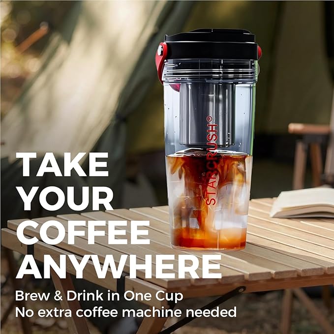 Portable Electric Espresso Maker, 20oz Insulated Stainless Steel Extraction Coffee Cup,Fast Brew with Pressure, Rechargeable, Leak Proof, BPA Free, Ideal for Travel,Commute and Office