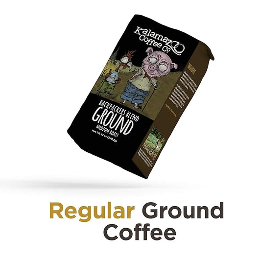 KALAMAZOO COFFEE COMPANY Ground Coffee Variety Pack - Hazelnut, Backpackers Blend, & Papua New Guinea | 12oz Bag (3 Pack)