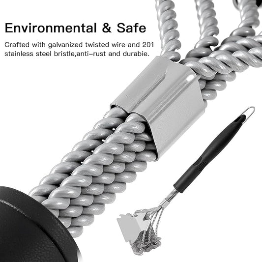 APNSFWL Grill Brush and Scraper Bristle Free Safe BBQ Brush for Grill Stainless Grill Grate Cleaner Safe Grill Accessories for Porcelain/Weber Gas/Charcoal Grill Gifts for Grill Wizard/Men/Dad