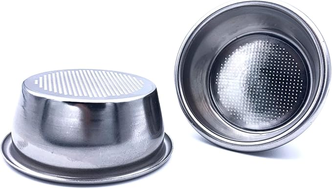54mm 2 Cup Single Wall Filter Basket - Non-Pressurized Stainless Steel, Metal Portafilter Container - Reusable, Washable - Compatible with Breville Espresso Machines - 18/20g (Single Wall - 2 Cup)