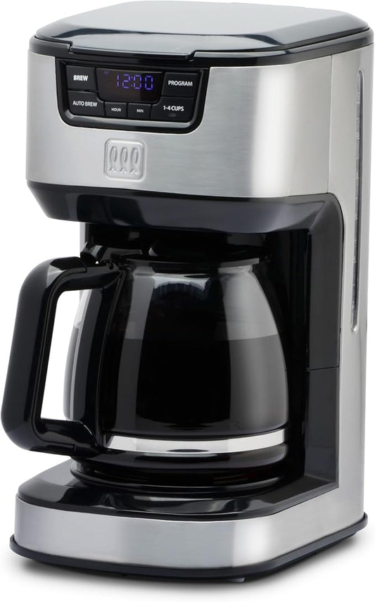 Toastmaster 12-Cup Digital Drip Coffee Maker - Programmable Automatic Coffee Machine - Kitchen Appliance with Keep Warm Setting