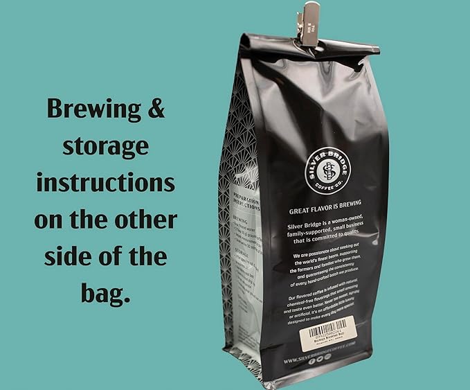 Silver Bridge Coffee Company Salted Caramel | 12oz Ground Coffee | Sweet Caramel With Sea Salt Flavoring | Specialty Flavored Coffee