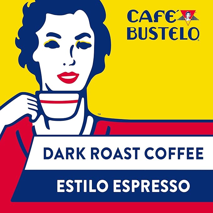 Café Bustelo Espresso Style, Dark Roast Coffee, Keurig K-Cup Pods, 32 Count Boxes (Pack of 4)