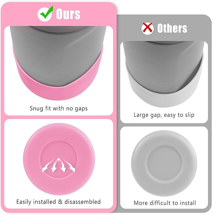 Mokoart Silicone Boot Compatible with Owala Kids Water Bottle 16/14 oz, Anti-Slip Rubber Bottom Protective Sleeve for Owala Kids FreeSip 16oz, Accessories for Owala Kids Flip 14oz