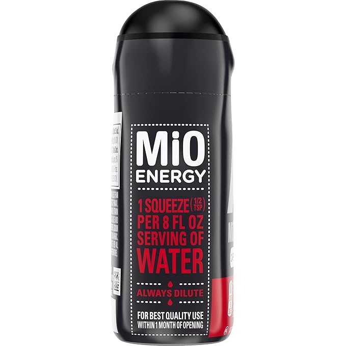 MiO Energy Black Cherry Naturally Flavored Liquid Water Enhancer 12 Count 1.62 fl oz