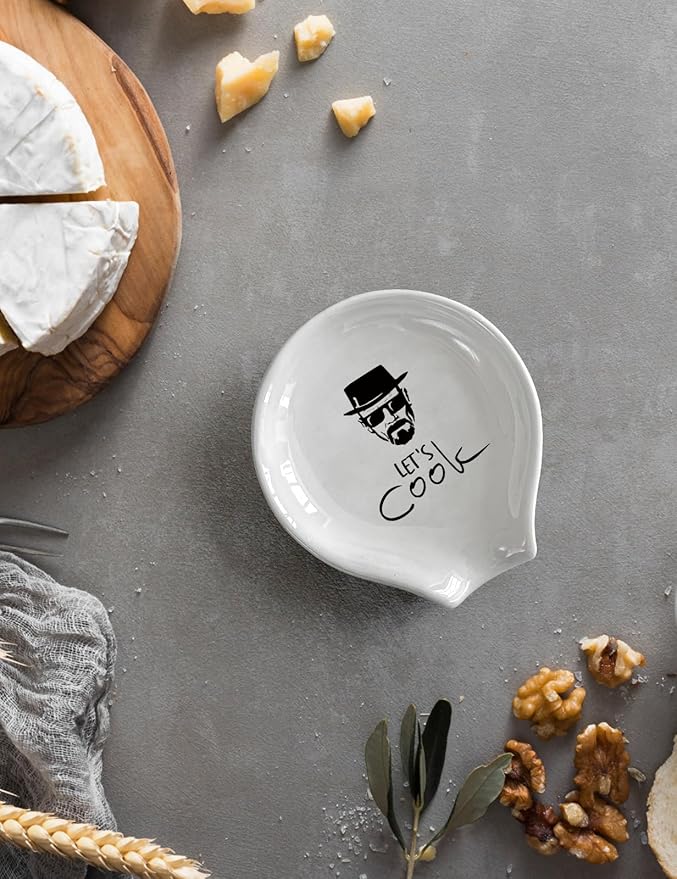 Funny Let’s Cook Coffee Spoon Holder Kitchen Spoon Rest, Coffee Station Decor Coffee Bar Accessories, Gift for Coffee Lovers, Women, Chef and Men