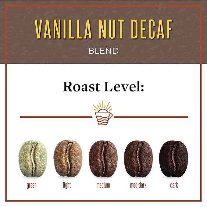 San Diego Coffee DECAF Vanilla Nut, Medium Roast, Ground Coffee, 16-Ounce Bags (Pack of 2) Café descafeinado molido tostado