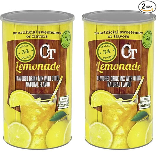 Powdered Lemonade Drink Mix (82 oz.) made with real sugar, no artificial flavors, gluten-free, caffeine-free (2 Pack)