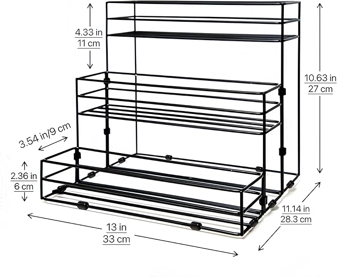 TelKeen 12 Bottles Coffee Syrup Rack Organizer, Coffee Syrup Stand Holder, 3 Tier Coffee Syrup Organizer for Coffee Bar Station, Wine Rack for Countertop, Bottle Display Shelf for Cocktail, Dressing
