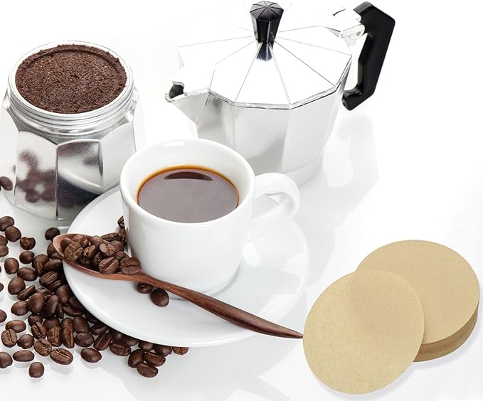 uxcell 300Pcs Coffee Filters,2.01 inch Disposable Round Paper Filter, Suitable with Home Office Use and Drip Coffee Maker, White