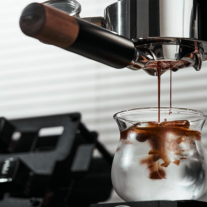 IKAPE 58mm Bottomless Naked Portafilter, Black - Compatible with E61,Rocket,Sanremo,Slayer,Flair 58,ECM,etc.Espresso Machines(20g Basket Included)