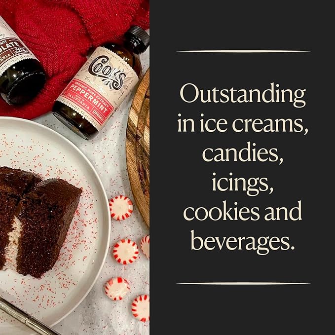 Cook's, Organic Peppermint Extract, Premium Peppermint Oil, Crafted in the USA, 128 Ounces (1 Gallon)