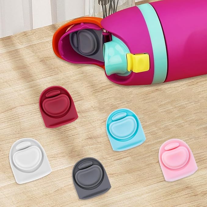 5 Pcs Replacement Seal Stopper Compatible with Owala FreeSip 16oz 32oz,Bottle Top Gasket Lid for Owala 16/19/24/32/40oz Seal Mouth Cap Silicone Stopper Parts Insert Accessories（5 colors 5）