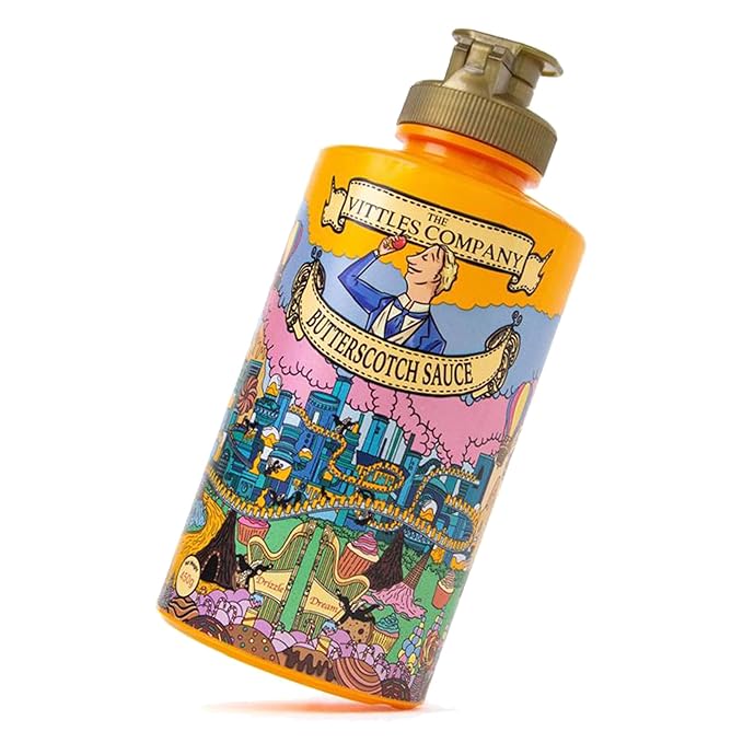 The Vittles Company Butterscotch Syrup | 16 oz | Caramel Sauce | Topping for Desserts, Ice Cream, Coffee, Sundae, Snacks, Drinks & Beverages - Gluten Free