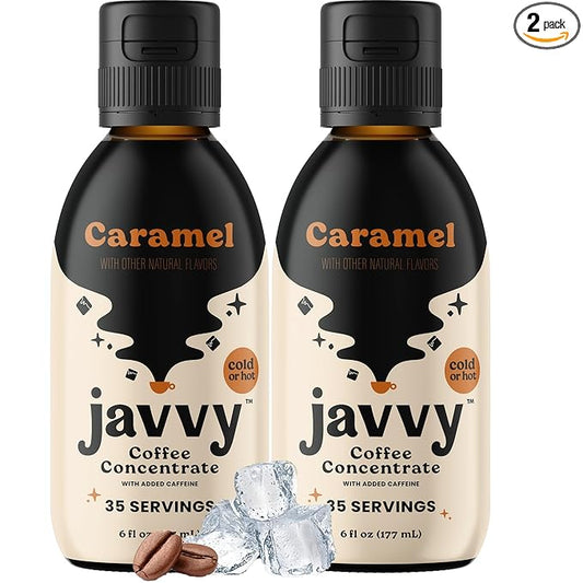 Coffee Concentrate - Cold Brew Coffee, Perfect for Hot or Iced Instant Coffees, Hot Drinks, Cold Brew Concentrate, 2 Pack - Caramel