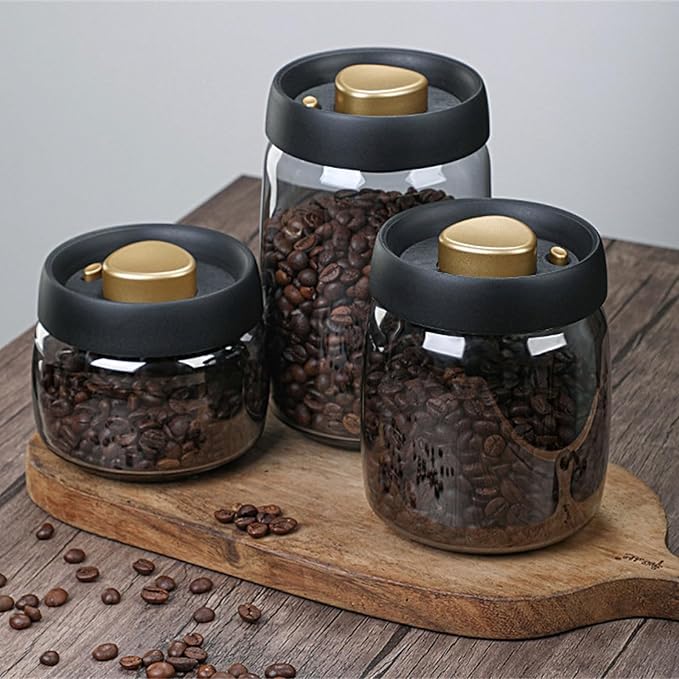 Vacuum Coffee Canister Food Storage Container Food Storage Containers Coffee Containers Clear Glass Jar