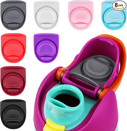 8 Pcs Replacement Rubber Seal Stopper Compatible with Owala FreeSip 32oz,Bottle Top Gasket Lid for Owala 16/19/24/32/40oz Seal Mouth Cap Silicone Stopper Parts Insert Accessories（8 colors