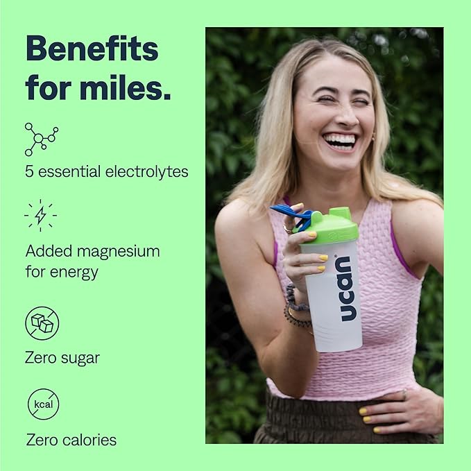 UCAN Hydrate Electrolyte Drink Mix (Watermelon, 12 Stickpacks) Sugar-Free, Keto-Friendly, Vegan, Non-GMO, Gluten-Free Electrolyte Powder with Potassium & Magnesium for Runners & Athletes