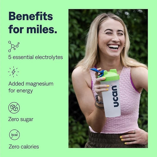 UCAN Hydrate Electrolyte Drink Mix (Watermelon, 30 Servings) Sugar-Free, Keto-Friendly, Vegan, Non-GMO, Gluten-Free Electrolyte Powder with Potassium & Magnesium for Runners & Athletes