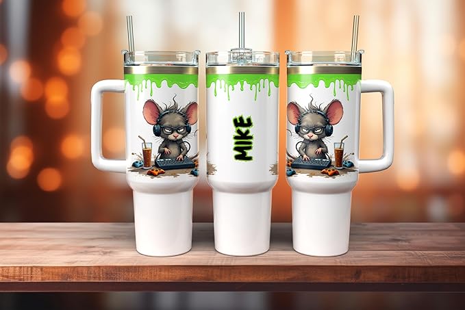 Personalized Gamer Tumbler with Handle, Stainless Steel, 40oz, Don't Talk To Me Design, Insulated Travel Mug