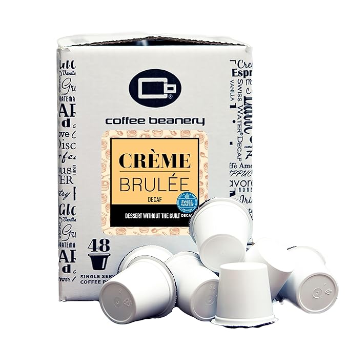 Creme Brulee Decaf Coffee Pods by Coffee Beanery | 192ct Bulk Flavored Decaf Coffee Pods Medium Roast Coffee