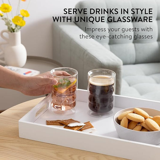 Double wall bubble glasses