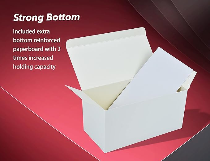 HUAPRINT White Gift Boxes with Lids 9x4.5x4.5 inch,24 Pcs Paper Gift Wrap Box Bulk for Presents,Birthday,Bridesmaid Proposal,Groomsmen Engagements,Christmas,Wedding Party Favor,Cupcake,Crafting,Holidays
