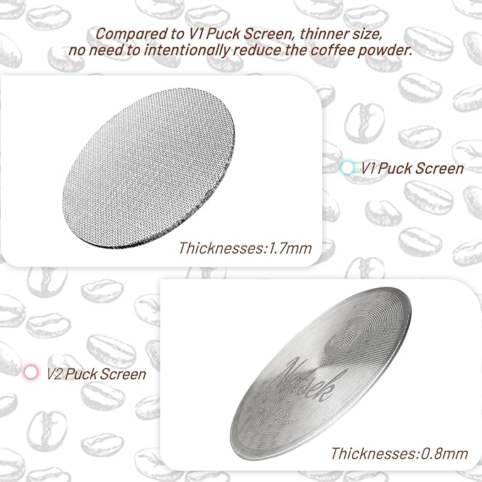 Puck Screen 54mm for Breville, 0.8mm Espresso Puck Screen for Portafilter, Stainless Steel 54mm Puck Screen with Acrylic Storage Box, Espresso Screen for Breville Barista Pro Accessories