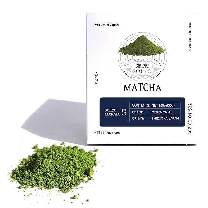 SOKYO ceremonial matcha powder series powdered green tea Japanese matcha (1.05oz / 30g, Shizuoka Ceremonial S)