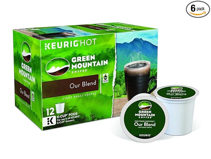 Green Mountain Coffee Roasters Our Blend, Single-Serve Keurig K-Cup Pods, Light Roast Coffee, 72 Count