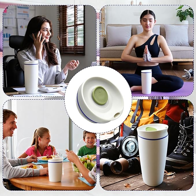 Replacement Slider Lid for Owala SmoothSip 20oz & 12oz, Top Cover Compatible with Owala 24oz Coffee Tumbler, Coffee Travel Mugs Leakproof Accessories, BPA-Free (White)