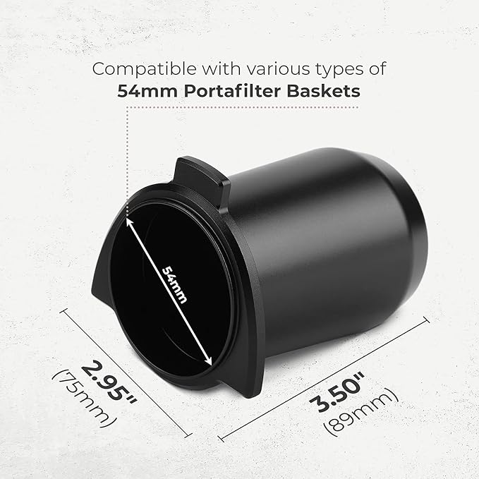 Kaffe Espresso Coffee Dosing Cup with Non-Stick Coating (54mm) - Metal Coffee Ground Dosing Cup for Portafilter - Compatible with 54mm Espresso Machines - Espresso Machine Accessories & Tools