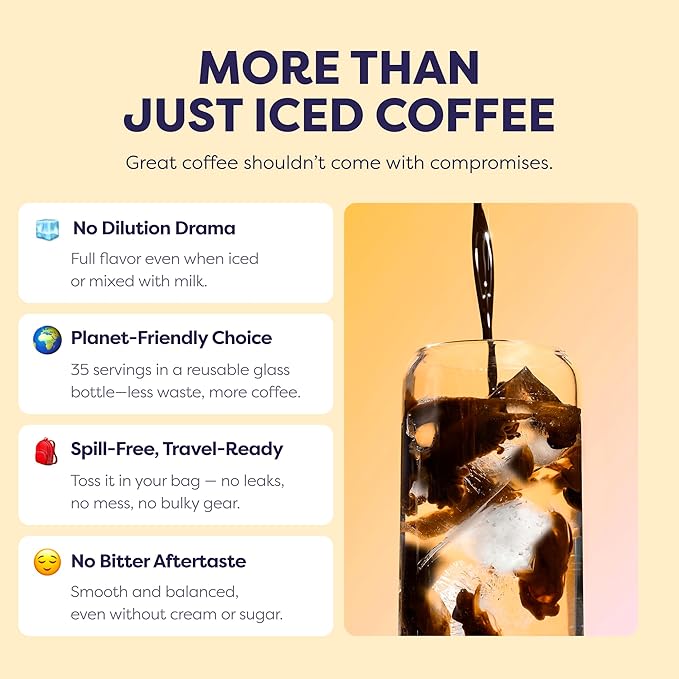 Coffee Concentrate - Cold Brew Coffee, Perfect for Hot or Iced Instant Coffees, Hot Drinks, Cold Brew Concentrate, 2 Pack - Original Decaf